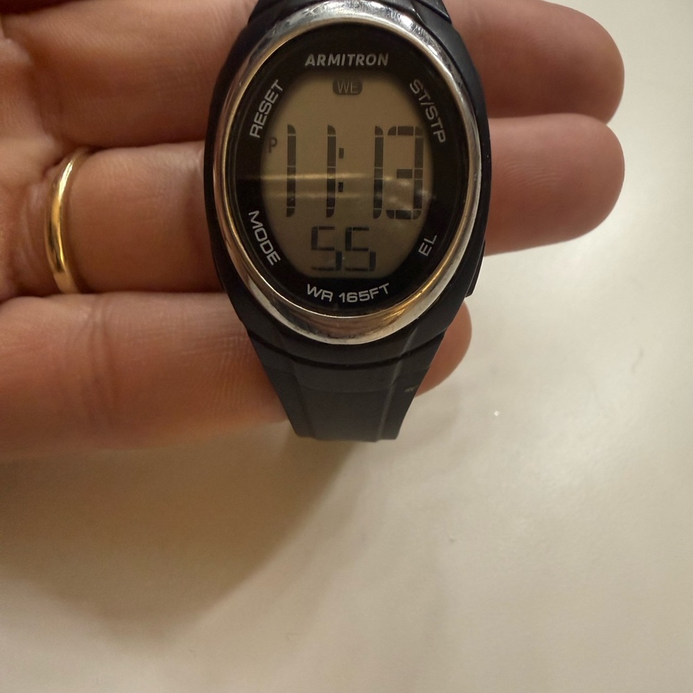 Armitron Black and Silver Digital Watch